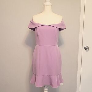 Gianni Bini Off-the-Shoulder Lavender Dress - Size 8